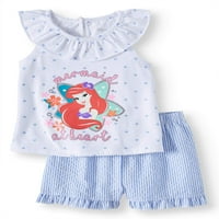 Disney a kis sellő kislány, Ariel Tank & rövidnadrág, ruhakészlet