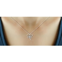 JewelersClub fehér gyémánt akcentus ezüst pillangó medál, 18
