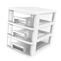 Háromrétegű tároló szekrény műanyag fiók típusú tároló Bo hordozható multifunkcionális porálló tároló tok asztali szervező