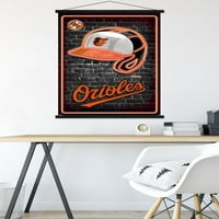 Baltimore Orioles - Neon sisak fali poszter mágneses kerettel, 22.375 34