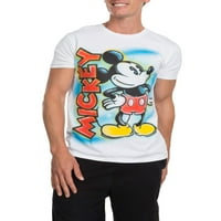 Mickey Mouse Air Brushed férfi rövid ujjú személyzet nyak póló, 3xl méretű