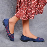 Az Alkalmi Női cipő divat Lélegző egyetlen Kényelmes Lapos hímzett Slip Velúr Női alkalmi cipő