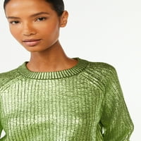 Scoop női fémfólia pulóver