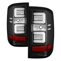 Spyder Chevy Silverado -fénysáv Led hátsó lámpák-Fekete ALT-YD-CS16-LED-BK