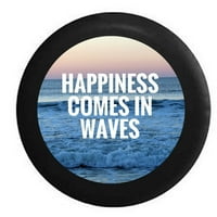 Boldogság jön hullámok óceán tenger strand Pótkerék fedél Jeep RV