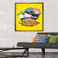 My Hero Academia Hello Kitty és barátai-csoport fal poszter, 22.375 34 keretes