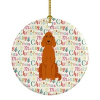 Boldog Karácsonyt Bullmastiff Kerámia Dísz