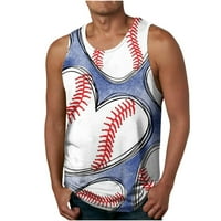 cllios férfi Tartály felsők Clearance, új Férfi Baseball 3D nyomtatás tartály felső alkalmi sport ujjatlan póló tartály