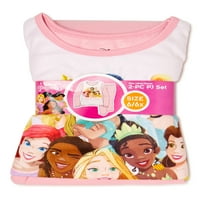 Disney Princess Girls Pizsama Alvókészlet, 2 Darabos, 4-12 Méretű