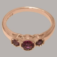 Brit készült 10k Rózsa arany természetes rózsaszín turmalin Női Nyilatkozat gyűrű - méret opciók-méret 9.25