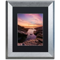 Védjegy Szépművészet Beavertail Sunset vászon Art készítette Michael Blanchette Photography Black Matt, ezüst keret