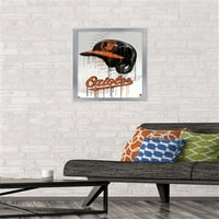 Baltimore Orioles - Drip sisak fali poszter, 14.725 22.375 keretes