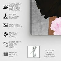 A Wynwood Studio Fashion and Glam Wall Art vászon nyomtatja a „Haj és a smink” portrék - barna, rózsaszín