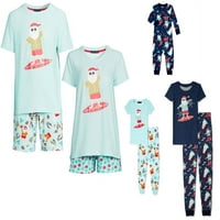 Derek Heart Tropical Holiday illesztő család karácsonyi pizsamák kisgyermekek unise sleepwear szett, 2 darab, méretek