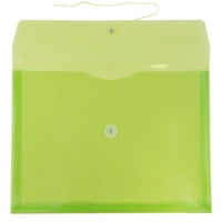 Műanyag borítékok, 9, 75x13, Lime zöld, gomb karakterlánc, levél füzet, 1008 karton