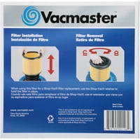 Vacmaster VCFs szabványos patron szűrő és rögzítő