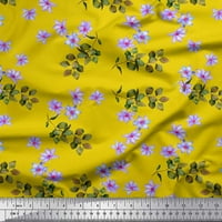 Soimoi Pamut Poplin Szövet levelek & vad virág virágos nyomtatási Szövet az udvaron széles