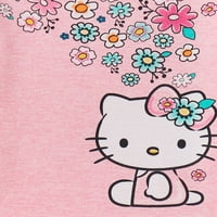 Hello Kitty Kisgyermek Lányok Pamut Pizsama, Készlet