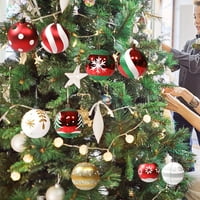 Karácsonyfa labda Matt dobozos törhetetlen galvanizáló Glitter Fesztivál Prop műanyag színes rajz Xmas Party Decor