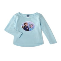 Disney fagyasztott lányok Elsa & Anna reverzibilis flitter póló, 4-12 méretű