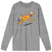 Catdog Dog Dash férfi atlétikai Heather Hosszú ujjú ing-3XL