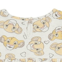 Disney az oroszlánkirály kislányok teteje, nadrág és fejpánt, 3 darabos készlet, méretek 0 3- hónap
