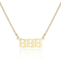Nyakláncok Női Pár divat klasszikus arany szám nyaklánc kiegészítők kulcscsont Medál nyaklánc a Clearance