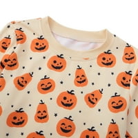 Family Matching Halloween tök pizsama szett, vicces nyomtatott Halloween PJs Holiday Loungewear hálóruházat Párok férfiak