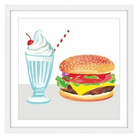 Marmont Hill Burger & Shake Molly Rosner keretes festmény nyomtatás