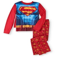 Superman Boy's Mesh Pizsama szett Cape -vel