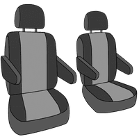CalTrend Center kapitány székek SportsTe üléshuzatok 2011-Toyota Sienna-TY437-03GG szén betét fekete szegéllyel