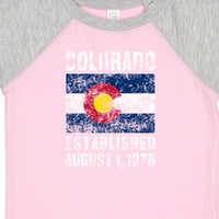 Az Inktastic augusztusban jött létre 1, Colorado zászló ajándék kisfiú vagy kislány Body