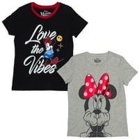 A Disney Minnie egér szereti a hangulatot és a nagy íj grafikus pólókat, készlet