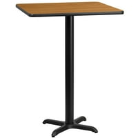 Flash bútorok 24 négyzet alakú Dió laminált asztallap 22 22 Bar magasságú asztallappal