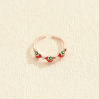 gyűrűk, tini lányok, hölgyek divat Nyílt színes eper gyűrű divat kreatív Gyűrű Ékszerek
