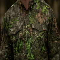 Mossy Oak férfi Hosszú ujjú Vadászvezető ing, közepes méretű
