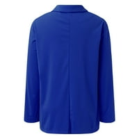 Vedolay Női Kabát Női Alkalmi Hosszú ujjú nyitott elülső irodai divat blézer dzsekik, Kék XXL