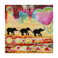Védjegy képzőművészet' az elefánt séta ' vászon művészet Jennifer McCully
