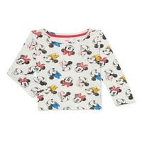 Minnie Mouse baba és kisgyermek lányok hosszú ujjú póló és Romper, felszerelés szett, méretek 12M-5T
