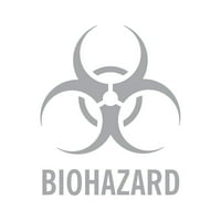Biohazard matrica matrica Die Cut-öntapadó vinil-időjárásálló-Made in USA-sok szín és méret-bio veszély szimbólum biológiai