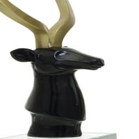 Kieragrace Bel-Air Ritter asztal dekor-Antelope fej, fekete ékezetes arany