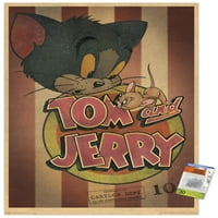 Tom és Jerry-csíkos fali poszter Nyomócsapokkal, 22.375 34