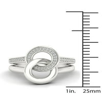 1 10Ct TDW gyémánt s Ezüst ígéret gyűrű