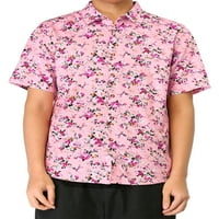 Egyedi olcsó férfi nyári gomb virág pamut rövid ujjú hawaii ing