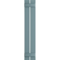 Ekena Millwork 1 4 W 75 H True Fit PVC Két tábla távolságra helyezett tábla-N-Batten redőnyök, békés kék