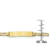 Primal arany karátos sárga arany Figaro Link ID karkötő