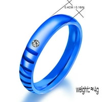 Titán Acél Kék Pár Gyűrű Ékszerek Születésnapi Javaslat Ajándék Menyasszonyi Eljegyzési Party Gyűrű