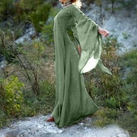 Ruhák stílusos Alkalmi Kerek nyakú ruha Hosszú ujjú Női Nyomtatott Női ruha hosszú ruhák hadsereg zöld L Ql3998