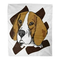 Dobja takaró Arc felhívni Beagle Gyönyörű rajzfilm Előfizetői színes aranyos kutya Doodle meleg flanel puha takaró