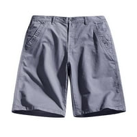 Zkozptok Plusz méretű rövidnadrág a férfiak Alkalmi Egyszínű Szabadban rövidnadrág Pocket Beach munka nadrág rakomány
